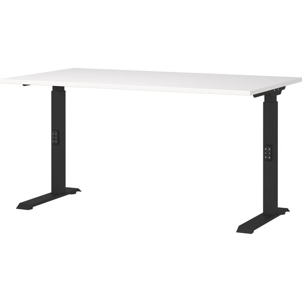 Reguliuojamas aukštis rašomasis stalas su baltu stalviršiu 80x140 cm Downey – Germania