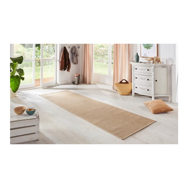 Smėlio spalvos lauko kilimas 80x450 cm Nature – Hanse Home-image-1