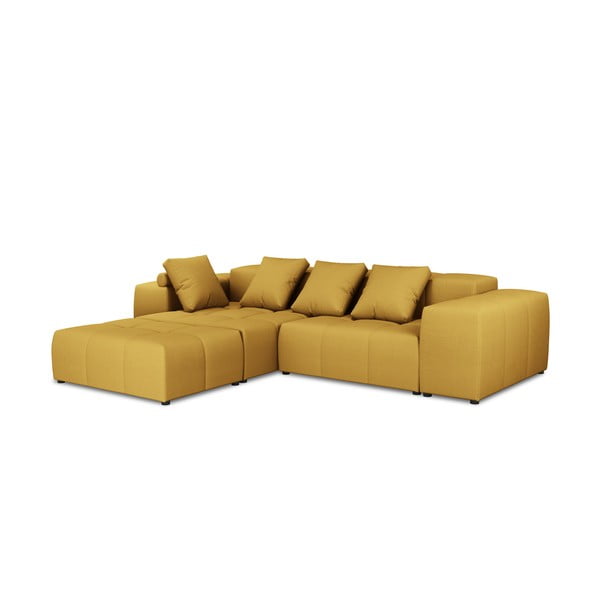 Geltona kampinė sofa (kintama) Rome - Cosmopolitan Design-image-2