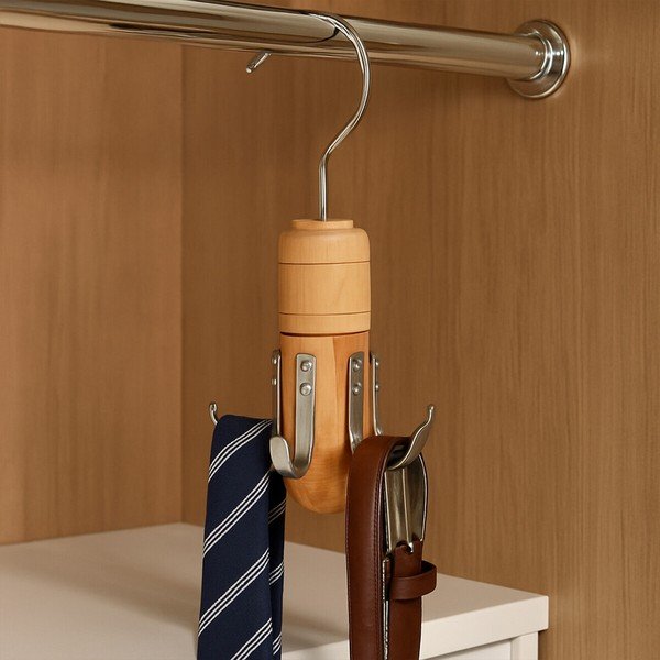 Pakabinamas iš medžio laikiklis kaklaraiščiams ir diržams The Dandy – Premier Housewares-image-3