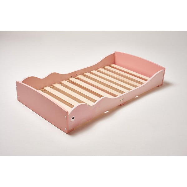 Rožinė vaikiška lova 70x140 cm Whale - Rocket Baby-image-1