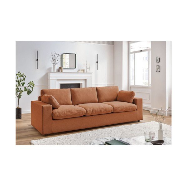 Oranžinės spalvos sofa 250 cm Belair – Bobochic Paris-image-1