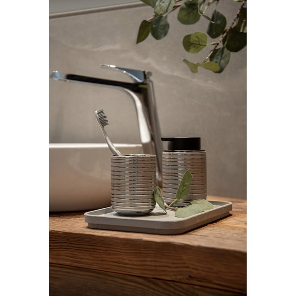 Sidabrinis keraminis dantų šepetėlio puodelis Vilalba - Wenko-image-3