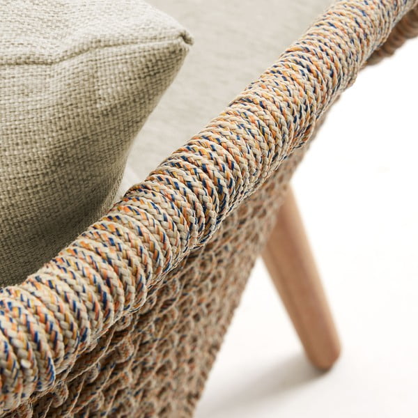 "La Forma Gillian" dvivietė sofa iš eukalipto medienos-image-1