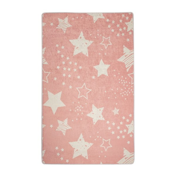 Vaikiškas kilimas Pink Stars, 100 x 160 cm