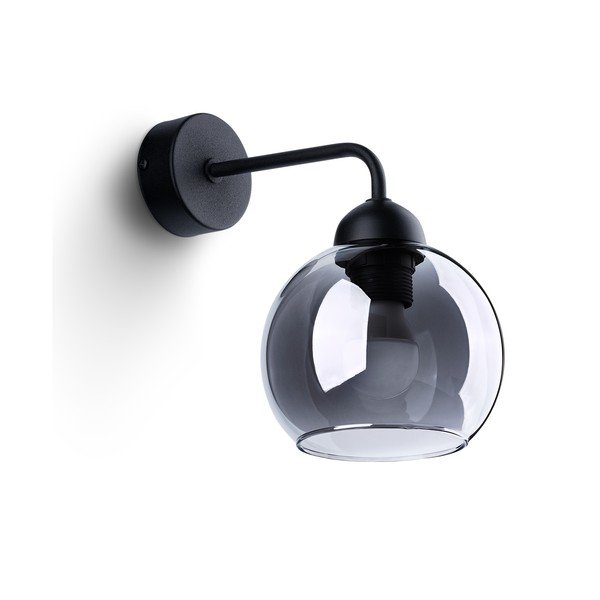 Juodos spalvos sieninė lempa ø 15 cm Grande – Sollux