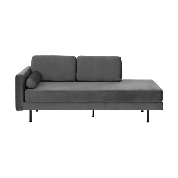 Antracito pilkos spalvos aksominė sofa Max Winzer Ivo, kairysis kampas
