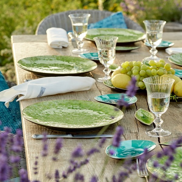 Žalios spalvos akmens masės serviravimo lėkštė Costa Nova Riviera, ⌀ 31 cm-image-1