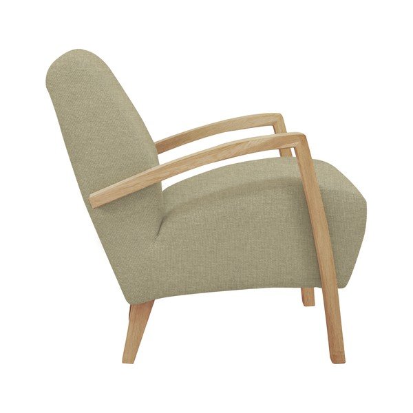 Smėlio spalvos fotelis su šviesiomis kojomis "Windsor & Co Sofas Luna-image-1