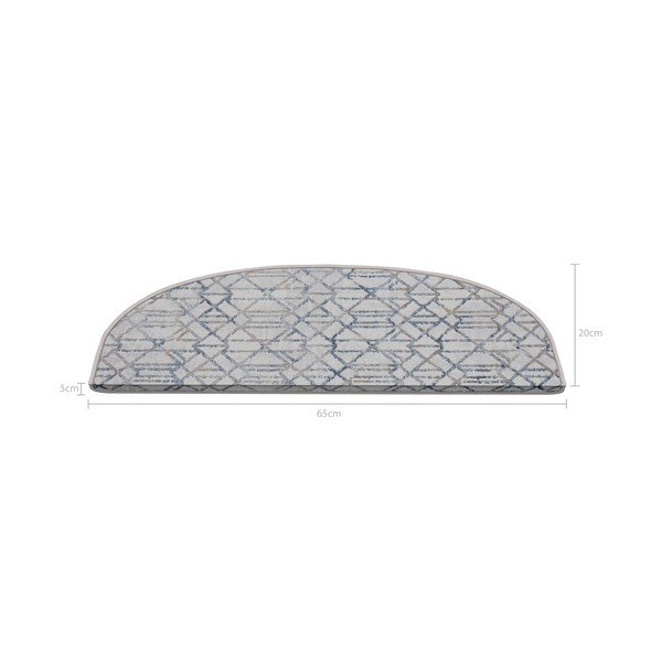 Laiptų kilimėlių rinkiniai pilkos spalvos 16 vnt. 20x65 cm Cottage Warmth – Vitaus-image-2
