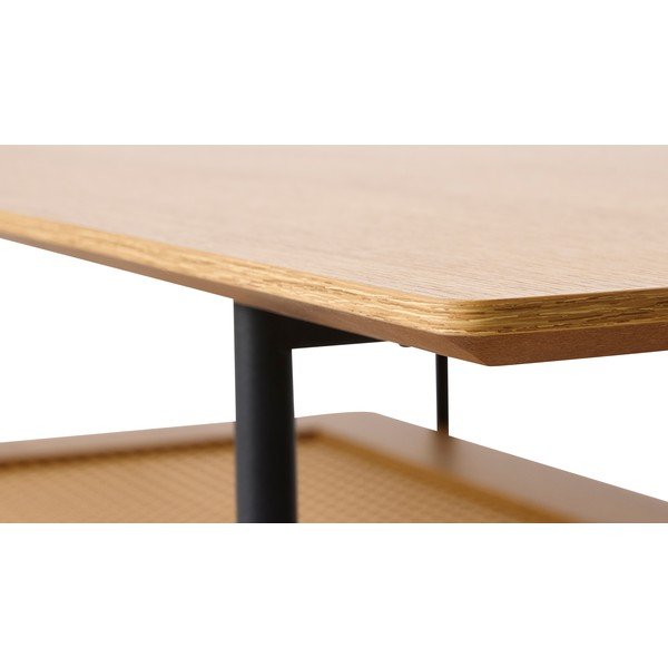 Natūralios spalvos kavos staliukas iš ąžuolo 55x110 cm Pensacola – Unique Furniture-image-3