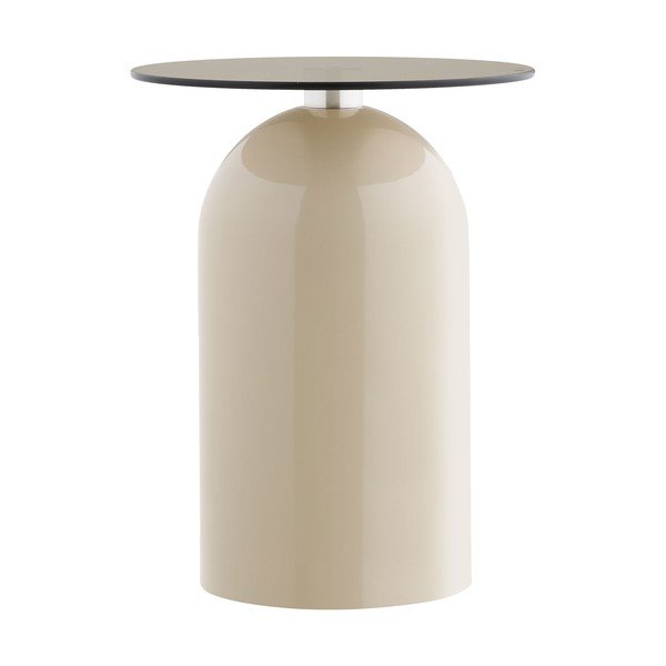 Apvalios formos šoninis stalas su stikliniu stalviršiu ø 40 cm Ravello – House Nordic