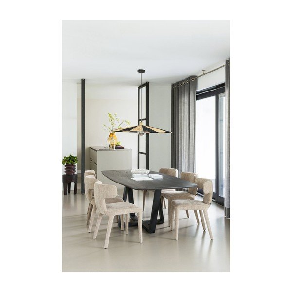 Valgomojo stalas su ąžuolo masyvo stalviršiu 100x220 cm Tablo – WOOOD-image-1