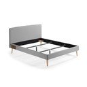 Pilka dvigulė lova Kave Home Lydia, 160 x 200 cm