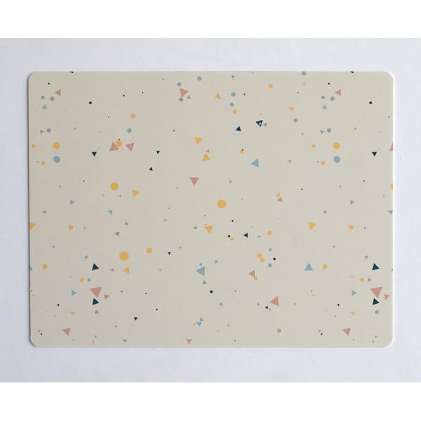 Smėlio spalvos kilimėlis stalui The Wild Hug Tiny Geometry, 55 x 35 cm
