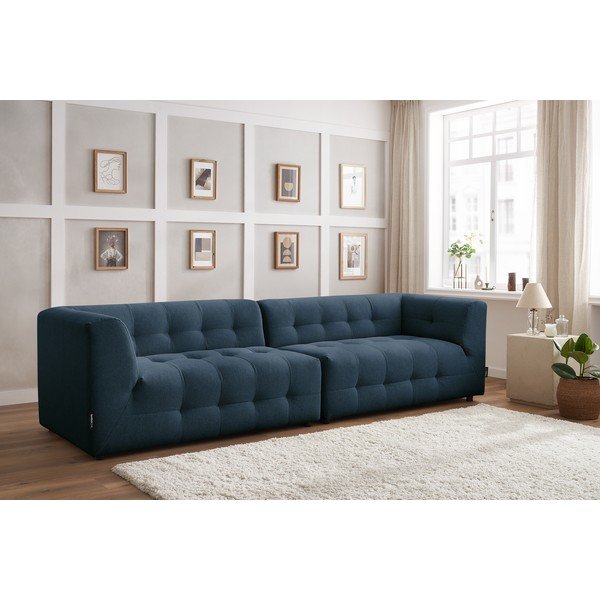 Tamsiai mėlyna sofa 324 cm Kleber - Bobochic Paris-image-1