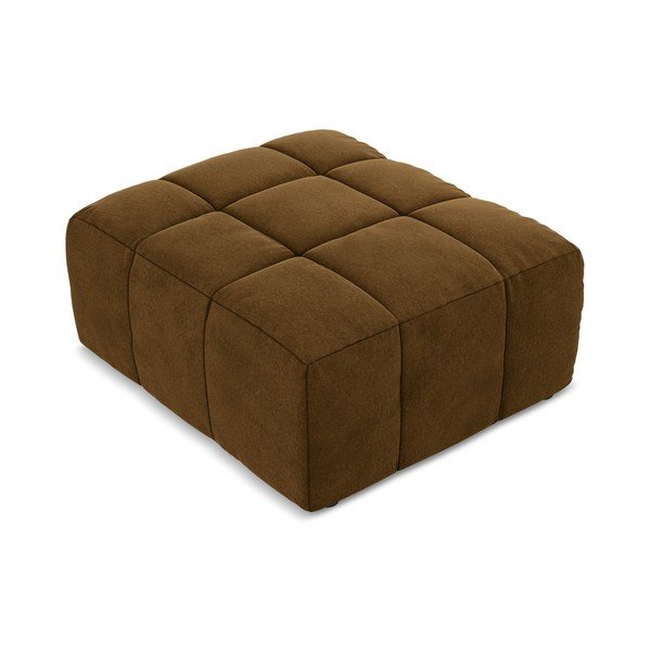 Garstyčių spalvos taburetė iš velveto Aloha – Makamii-image-2