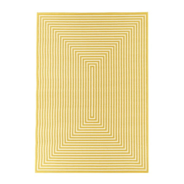 Geltonas lauko kilimas Floorita Braid, 200 x 285 cm