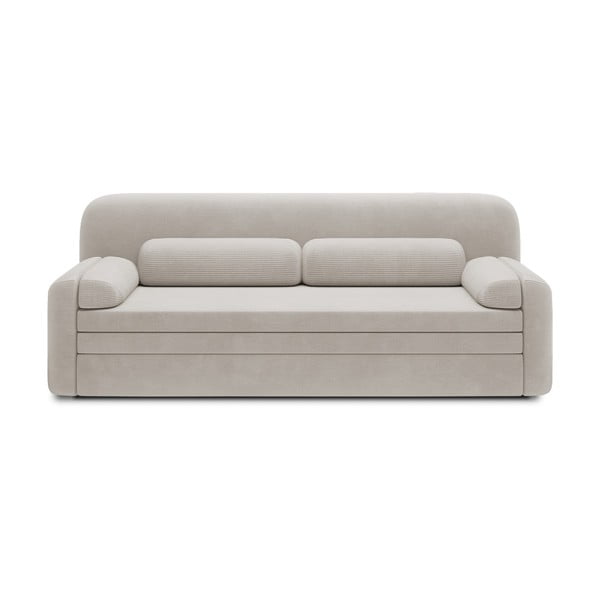 Smėlio spalvos iš kordinio velveto sulankstoma/su sandėliavimo vieta sofa 236 cm Elioss – ELTAP