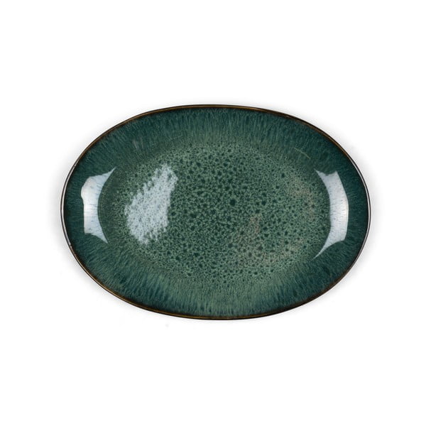 Žalios spalvos/juodos spalvos skirta serviravimui iš akmens masės lėkštė Gastro Green/Black – Bitz-image-3