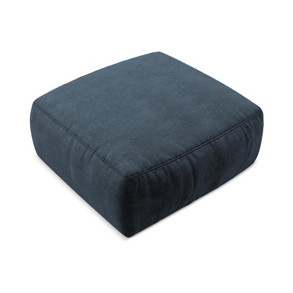 Tamsiai mėlynos spalvos taburetė iš šenilinio audinio Kuki – Makamii-image-2