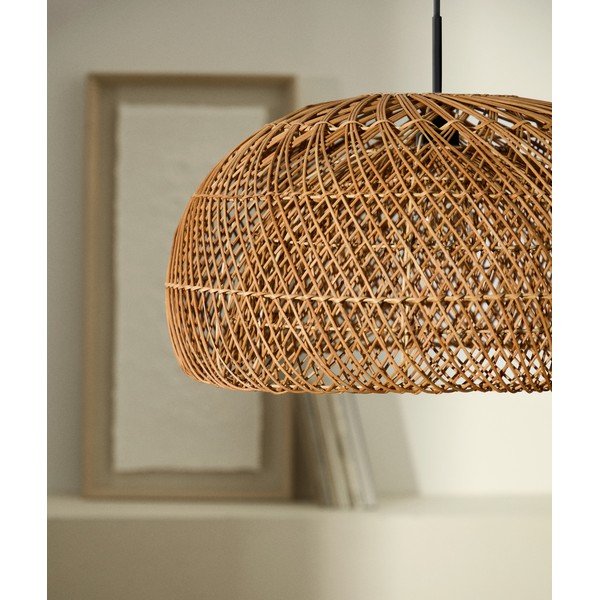 Natūralios spalvos iš rotango šviestuvo gaubtas ø 60 cm Isora – Kave Home-image-2