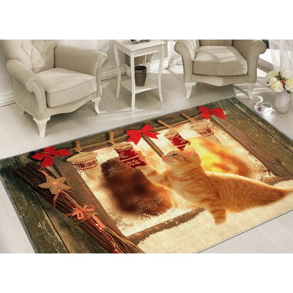 Kiliminė danga Vitaus Kalėdų laikotarpis Žaisminga katė, 50 x 80 cm-image-1