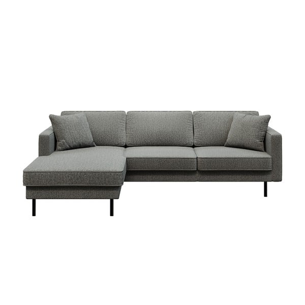 Tamsiai pilka kampinė sofa MESONICA Kobo, kairysis kampas