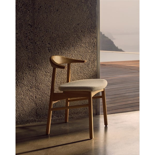 Smėlio spalvos/natūralios spalvos valgomojo kėdė Timons – Kave Home-image-1