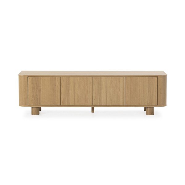 Natūralios spalvos TV spintelė iš ąžuolo 180x50,5x40 cm Padoc – MOME