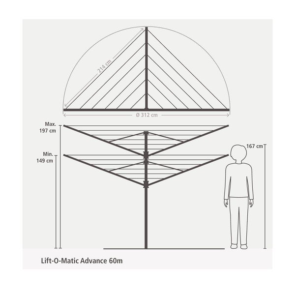 Sodo skalbinių džiovykla Lift-O-Matic 60m – Brabantia-image-1