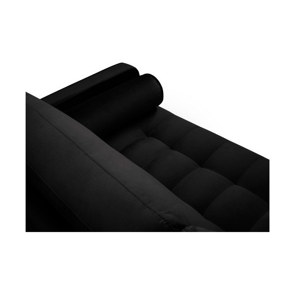 Juoda aksominė sofa Milo Casa Santo, 219 cm-image-4