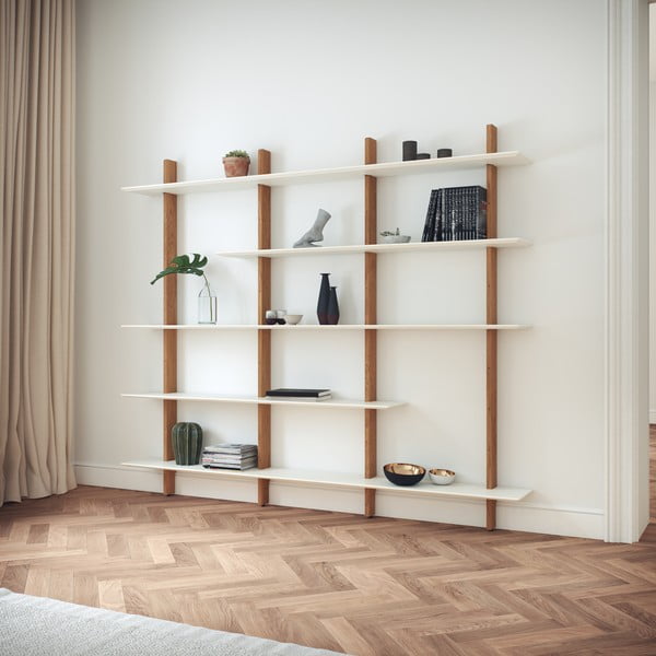 Baltos spalvos spinta su ąžuolo medienos konstrukcija Tenzo Bridge-image-1