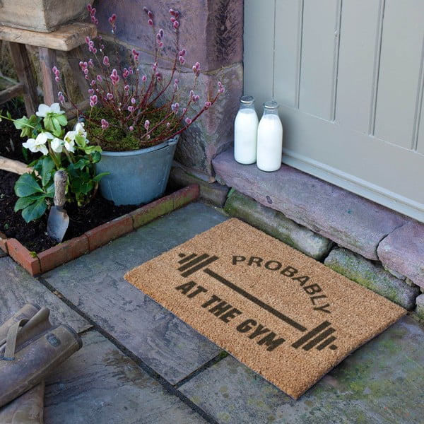 Iš kokoso pluošto grindų kilimėlis 40x60 cm Probably At The Gym – Artsy Doormats-image-3