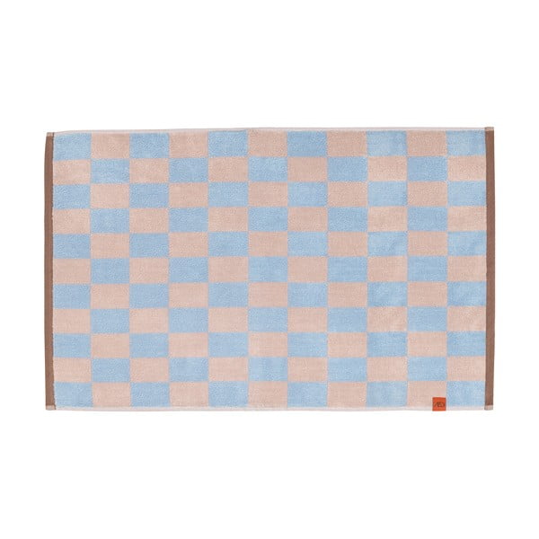 Iš organiškos medvilnės vonios kilimėlis mėlynos spalvos/rožinės spalvos 50x80 cm Retro – Mette Ditmer Denmark