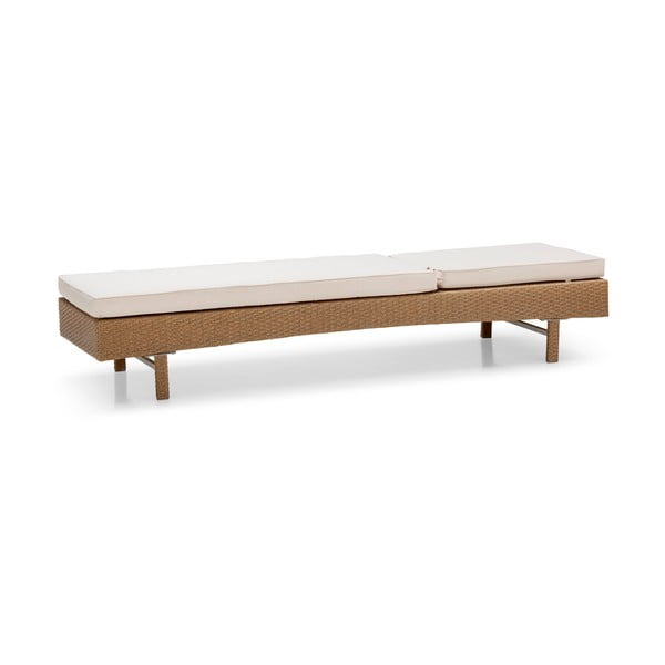 Smėlio spalvos sodo gultas iš ratano Bonami Essentials Portugal, ilgis 200 cm-image-1