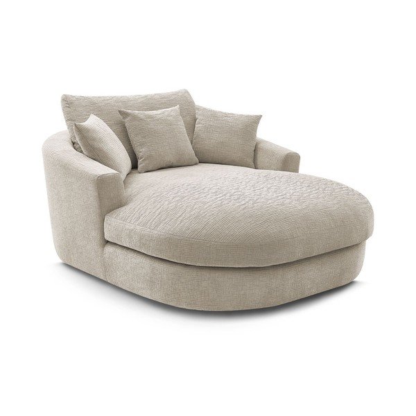 Smėlio spalvos krėslas iš šenilinio audinio Belem – Bobochic Paris