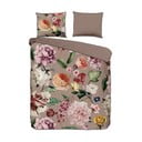 Pilkos spalvos/rudos spalvos iš satino medvilnės dvigulė/itin ilga patalynė 240x220 cm Fiori – Descanso