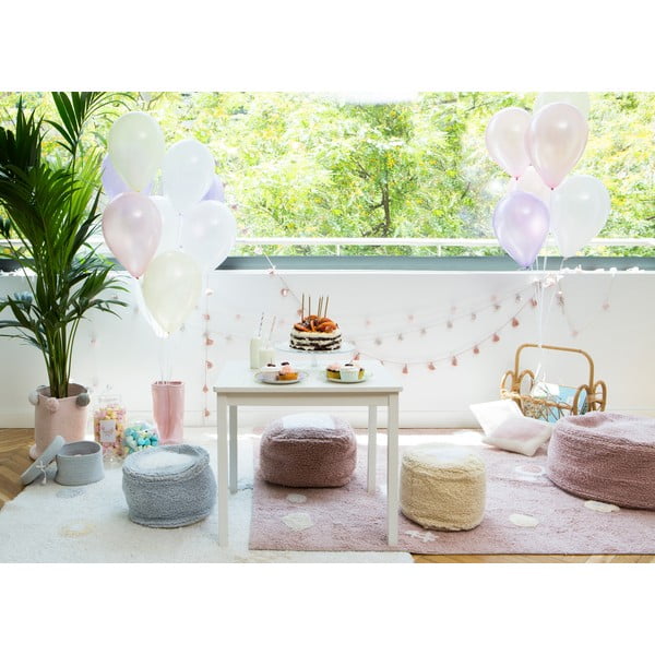 Skalbiamas/rankų darbo iš medvilnės vaikiškas kilimas rožinės spalvos 140x200 cm Noah – Lorena Canals-image-1