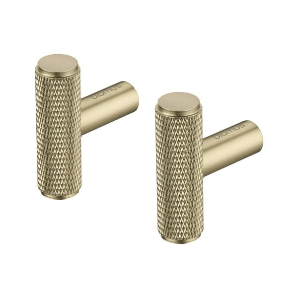 Sieniniai žalvario spalvos iš metalo kabliai 2 vnt. Rof – Blomus
