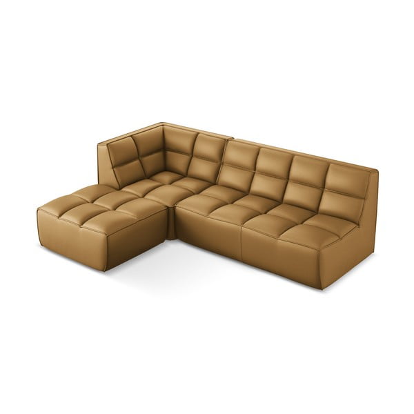 Iš dirbtinės odos modulinė kampinė sofa Kalai – Makamii-image-3
