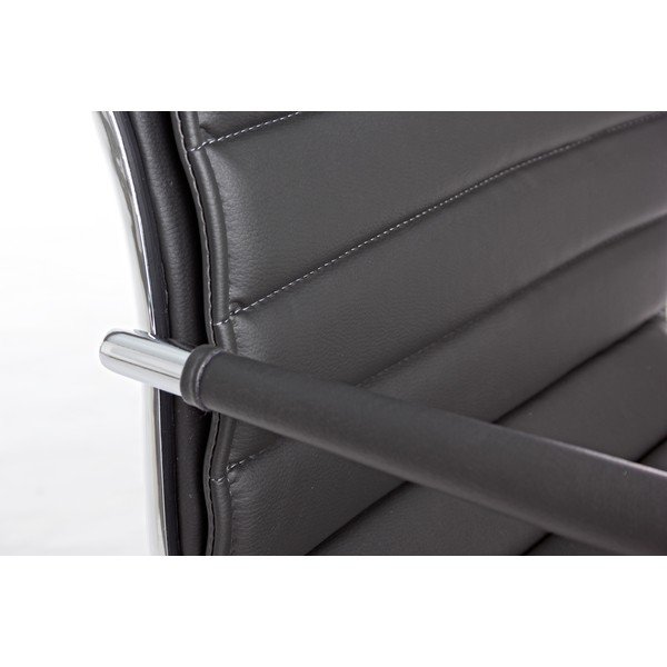 Tamsiai pilkos spalvos iš dirbtinės odos biuro kėdė Perth – Yes Everyday-image-1