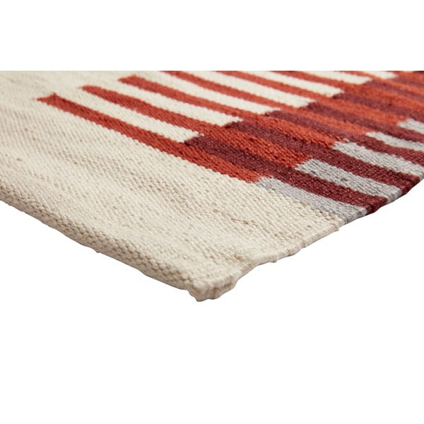 Smėlio ir raudonos spalvos kilimas Hübsch Sarah, 80 x 200 cm-image-2