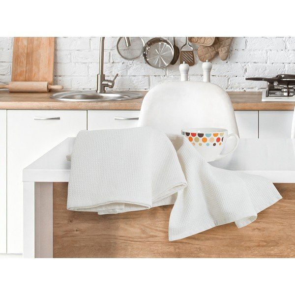 Virtuvės rankšluosčiai iš medvilnės 3 vnt. 40x60 cm Wafle – B.E.S.-image-2