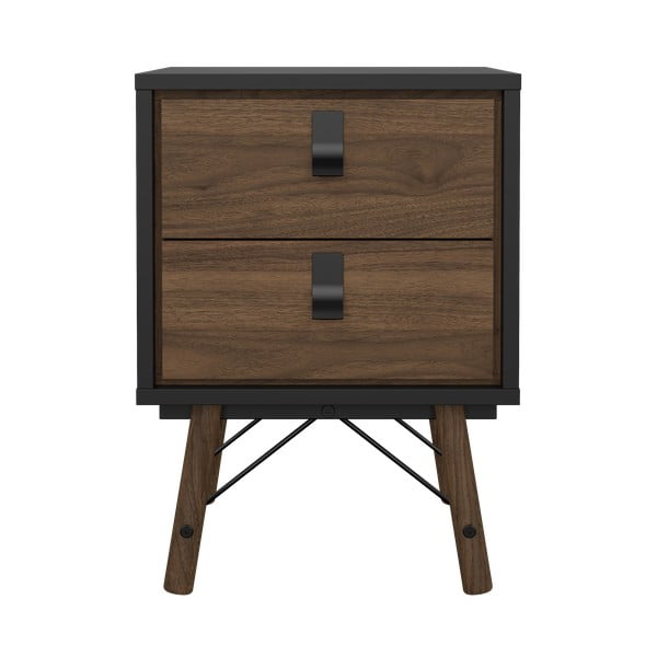Tamsiai rudos spalvos naktinis staliukas Ry – Tvilum