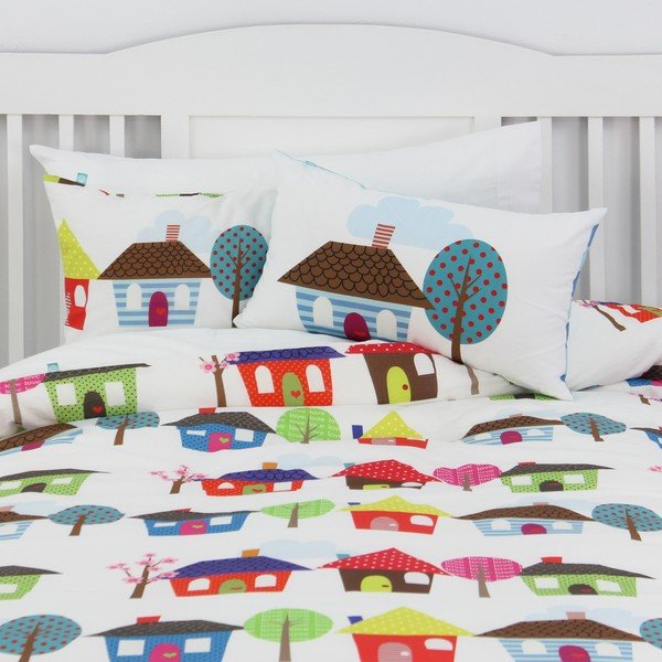 "Happy Homes" antklodės užvalkalas ir pagalvė 140x200 cm-image-2