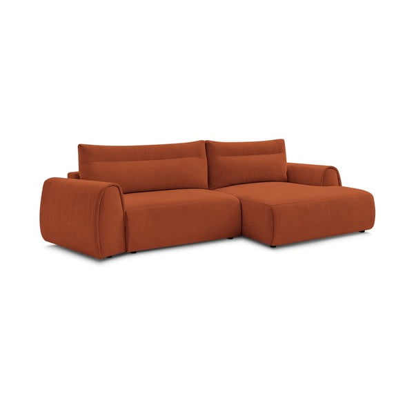 Kampinė sofa oranžinės spalvos Aden – Bobochic Paris-image-3