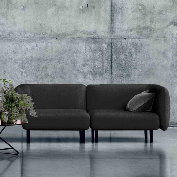 Tamsiai pilkos spalvos sofa Softline Elle, 230 cm-image-1