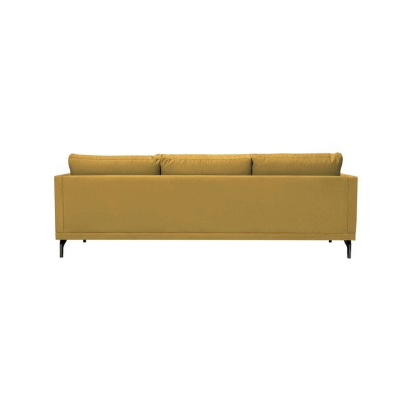 Geltonos spalvos sofa su juodos spalvos atramomis kojoms "Windsor & Co Sofos Jupiter-image-3