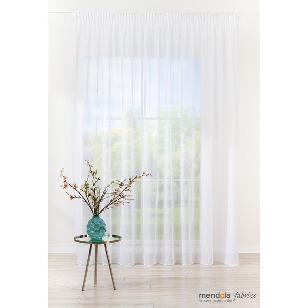 Permatoma užuolaida baltos spalvos 140x260 cm Michelle – Mendola Fabrics-image-1